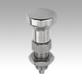 Indexing plungers, stainless steel with stainless steel mushroom grip and locknut