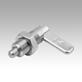 Cam-action indexing plungers, stainless steel, Form B, without grip cap, with nut