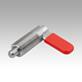 Cam-action indexing plungers, stainless steel, Form C, with grip cap, without nut