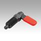 Cam-action indexing plungers with stop, Form C, with grip cap, without nut