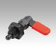 Cam-action indexing plungers with stop, Form D, with grip cap and nut