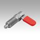 Cam-action indexing plungers with stop, stainless steel, Form C, with grip cap, without nut