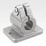 Tube clamps, flange, aluminium