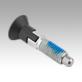 Indexing plungers ECO, steel or stainless steel with plastic mushroom grip, thread lock and locking slot