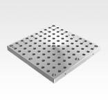 Interchangeable subplates, grey cast iron with grid holes