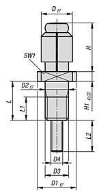 Mandrel collet for small bores, for automated clamping