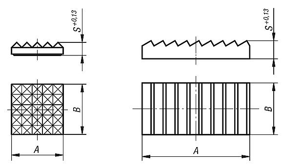 Placas de suporte de metal duro, quadradas