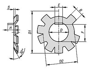 Locking plate steel DIN 70952