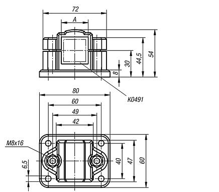 Abraçadeiras com flange em plástico