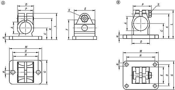 Abraçadeira para conexão de tubos com flange em aço inoxidável