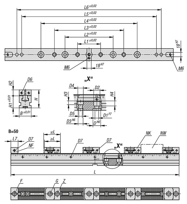 Multi-clamping system single-sided wedge clamps fixed jaw ES