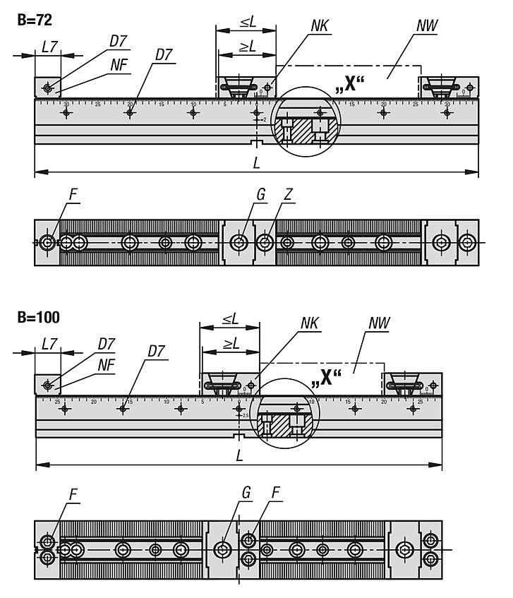 Multi-clamping system single-sided wedge clamps fixed jaw ES