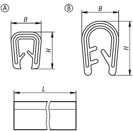 Perfis para proteção de cantos e bordas de silicone com faixa de fixação de aço inoxidável integrada em conformidade com a FDA