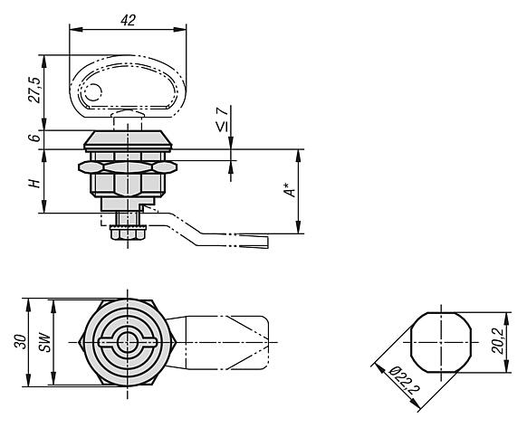 Quarter-turn security locks