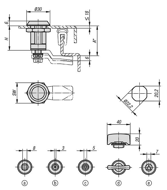 Compression latches, zinc